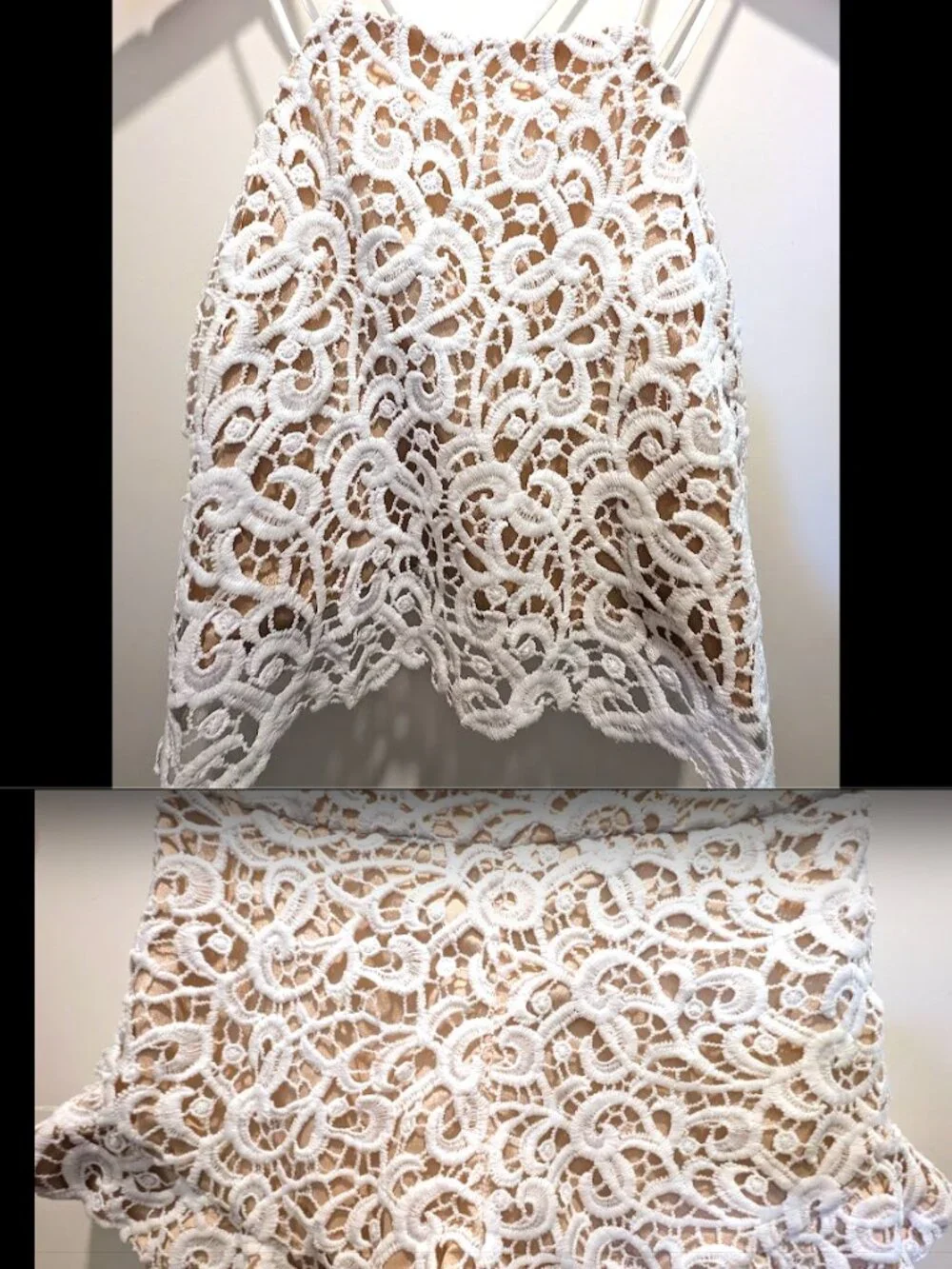 DO+BE Lace-Covered Top & Shorts Set Size M
